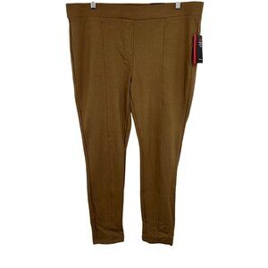 Style & Co Woman Ponte Legging 18W 18 Tobacco Mid Rise Comfortable Waist New